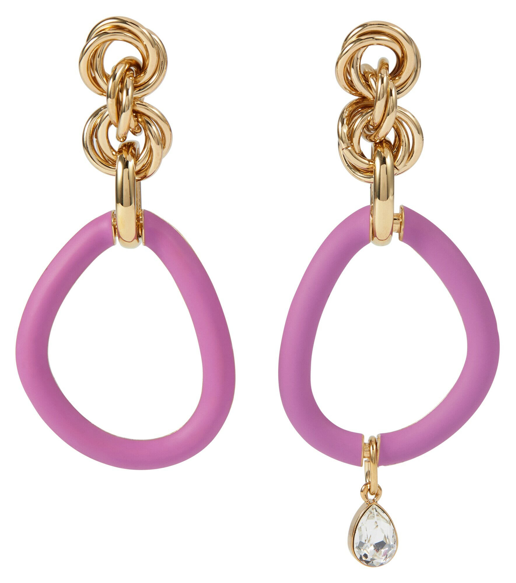 JW Anderson Chain link earrings with crystal JW Anderson