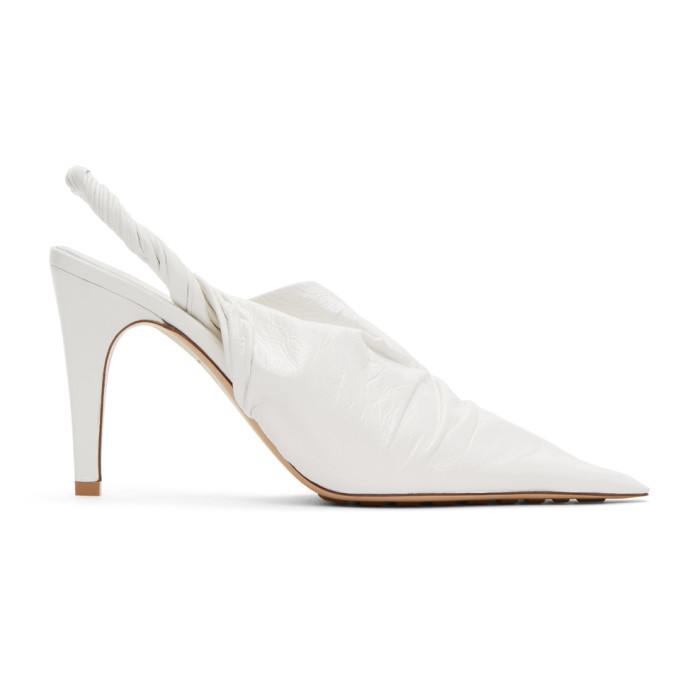 white pointed mule