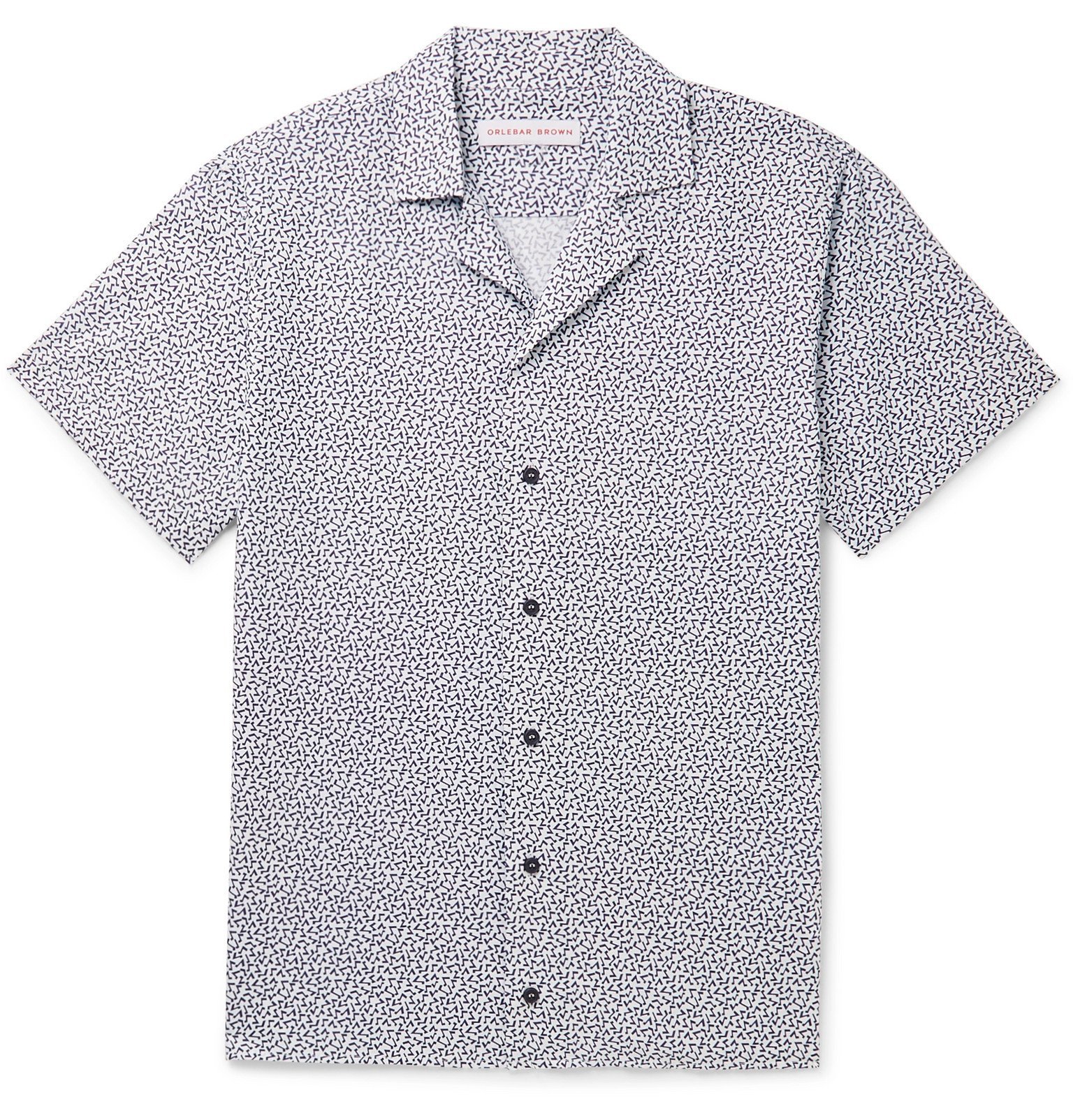 Orlebar Brown - Travis Camp-Collar Printed Cotton and Linen-Blend Shirt ...