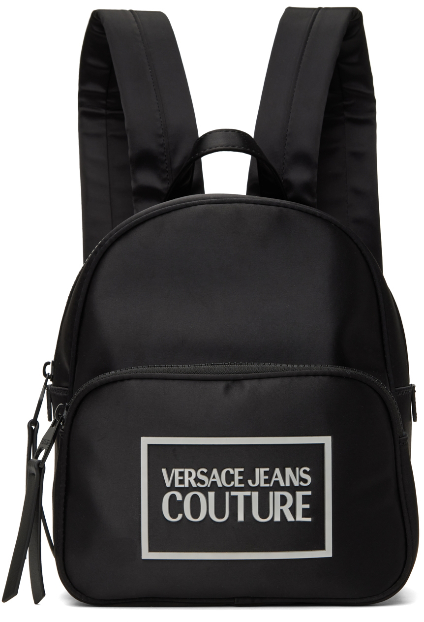 Versace Jeans Couture Black Gummy Logo Backpack Versace