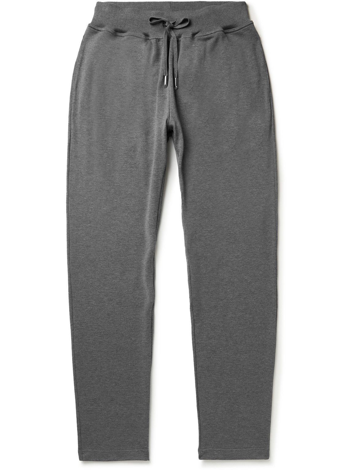 Kiton - Tapered Cotton-Jersey Sweatpants - Gray Kiton