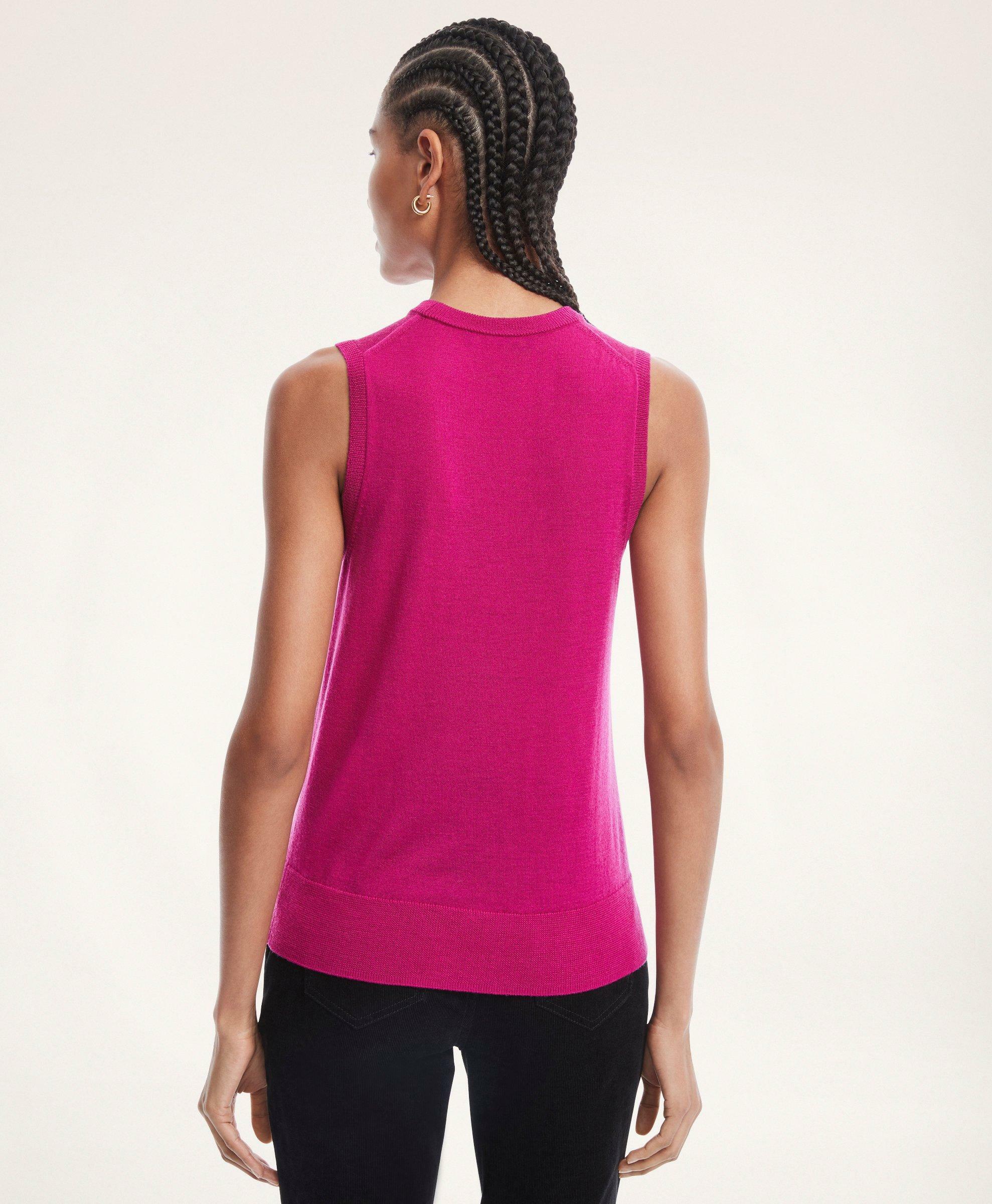 Brooks Brothers Women's Merino Wool Shell | Dark Pink