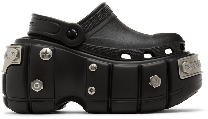 Balenciaga Black Crocs Edition Sandals Balenciaga