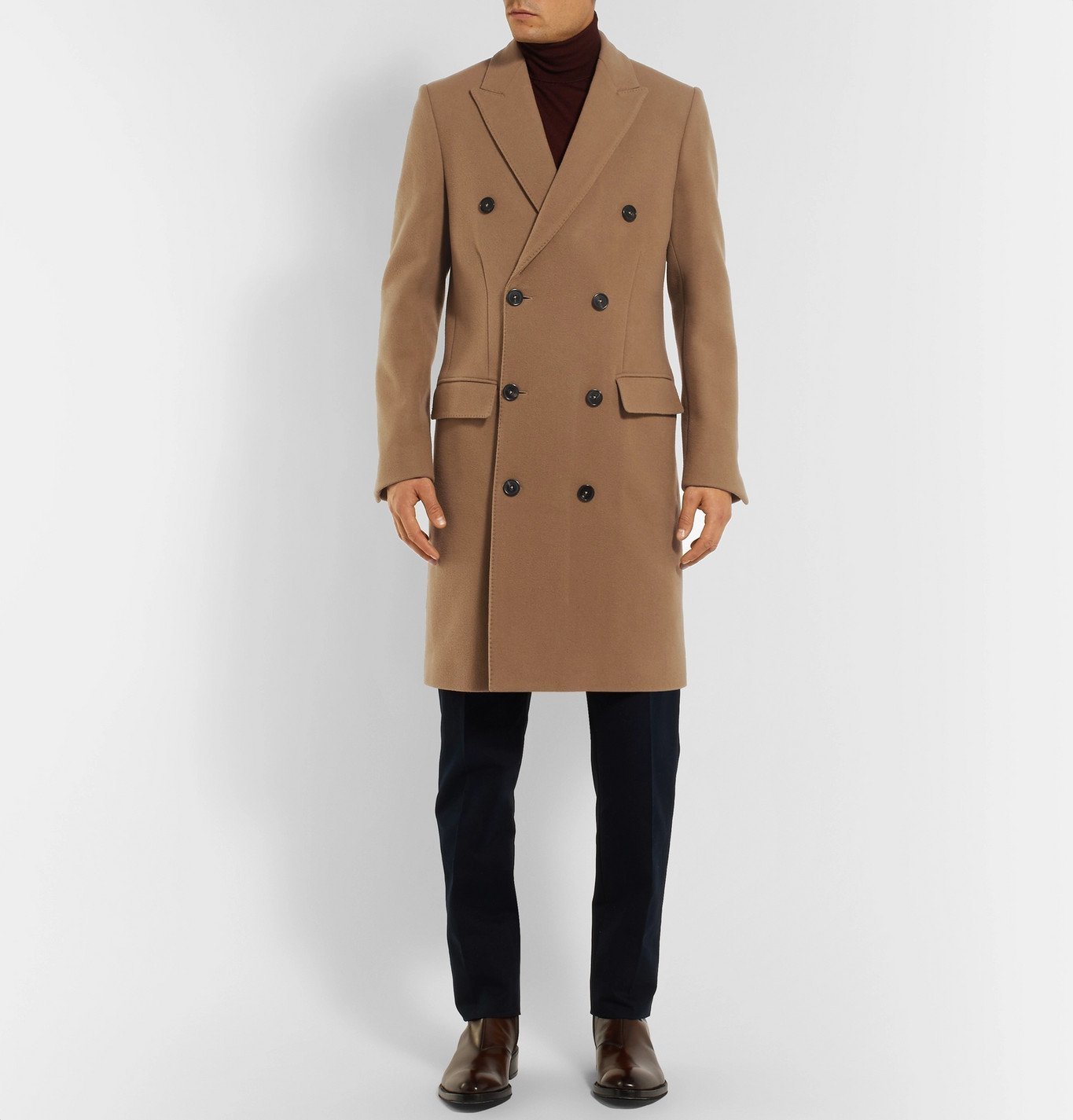 SALLE PRIVÉE - Ives Double-Breasted Wool-Blend Overcoat - Brown SALLE ...