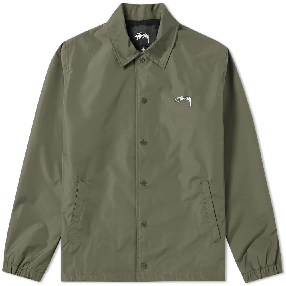 stussy cruize coach jacket black