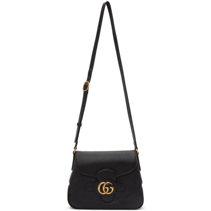 gucci black small messenger bolsa