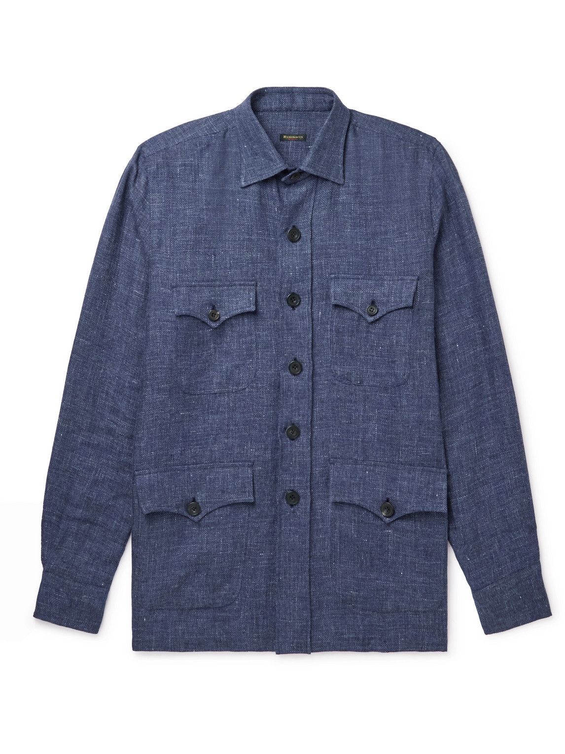 Rubinacci - Sahariana Linen and Wool-Blend Field Jacket - Blue Rubinacci