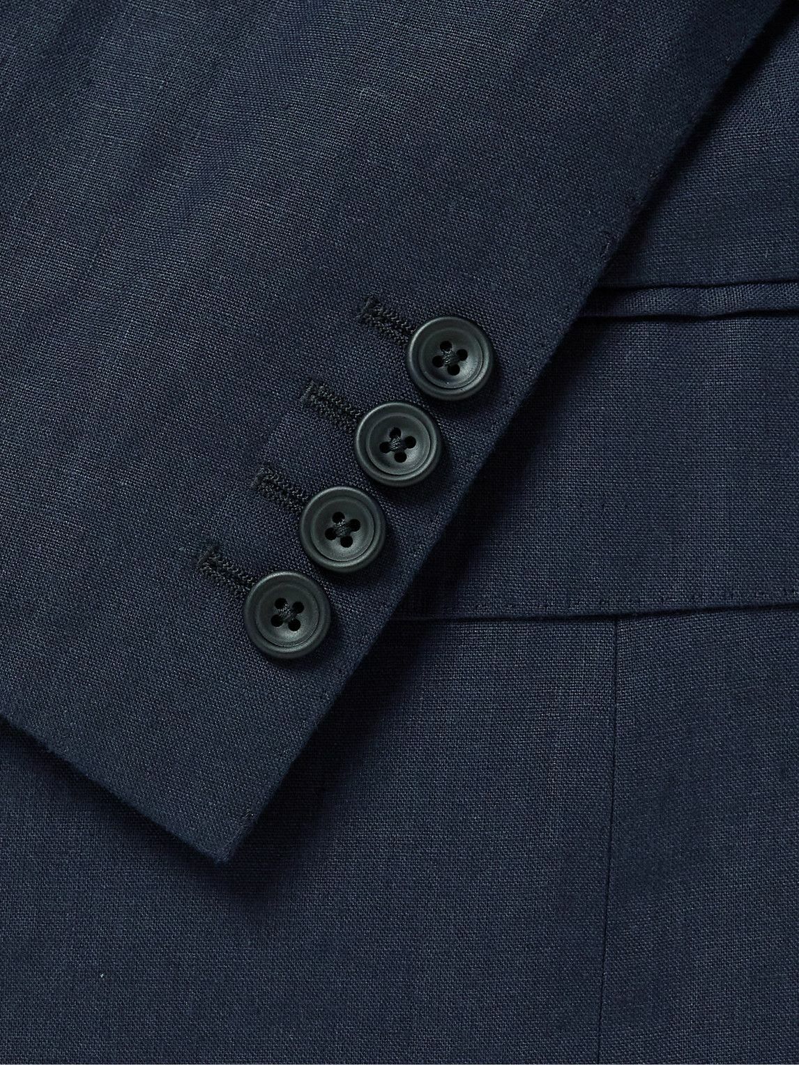 Kingsman - Unconstructed Linen Suit Jacket - Blue Kingsman