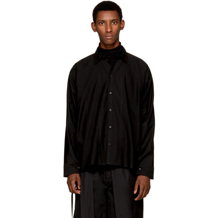 Jan-Jan Van Essche Black Button-Down Shirt Jan-Jan Van Essche