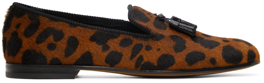 TOM FORD Calf Hair Pony Leopard Loafers TOM FORD