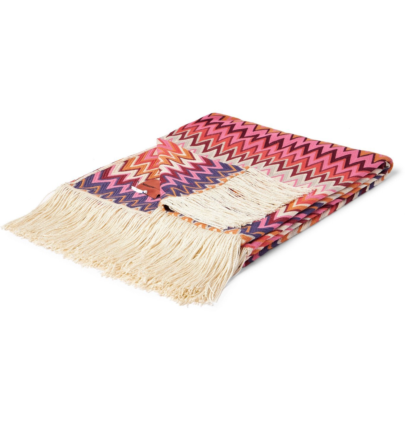 Missoni Home Margot Fringed CrochetKnit Throw Multi Missoni Home