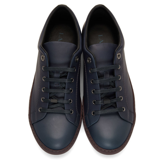 Lanvin Navy Leather Sneakers Lanvin