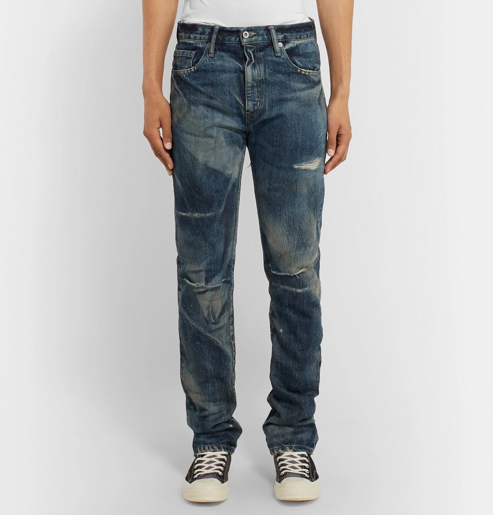 Neighborhood - Distressed Selvedge Denim Jeans - Indigo Neighborhood