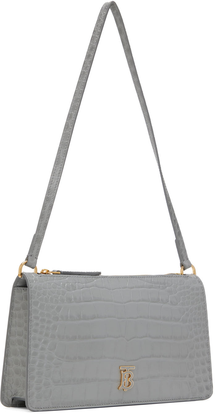 Burberry Gray Croc Bag Burberry