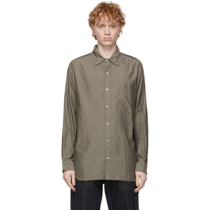 tss Khaki Pinstripe Faille Shirt tss