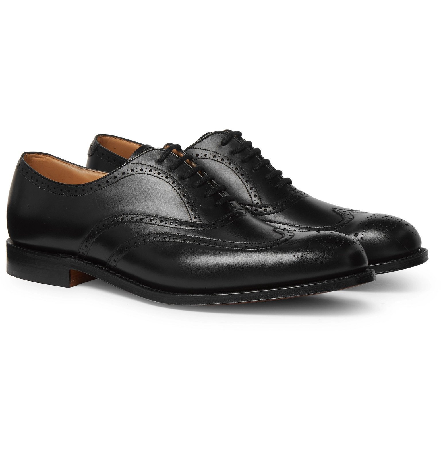 base black brogues