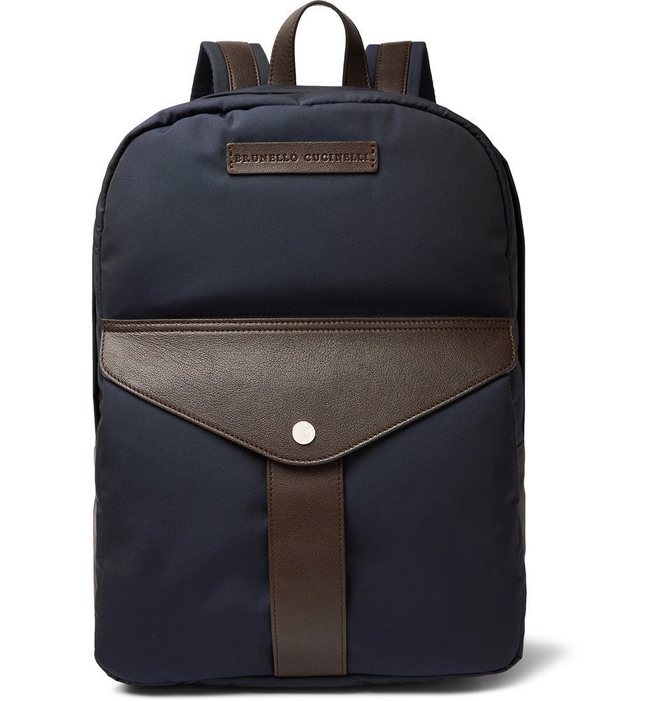 navy nylon backpack