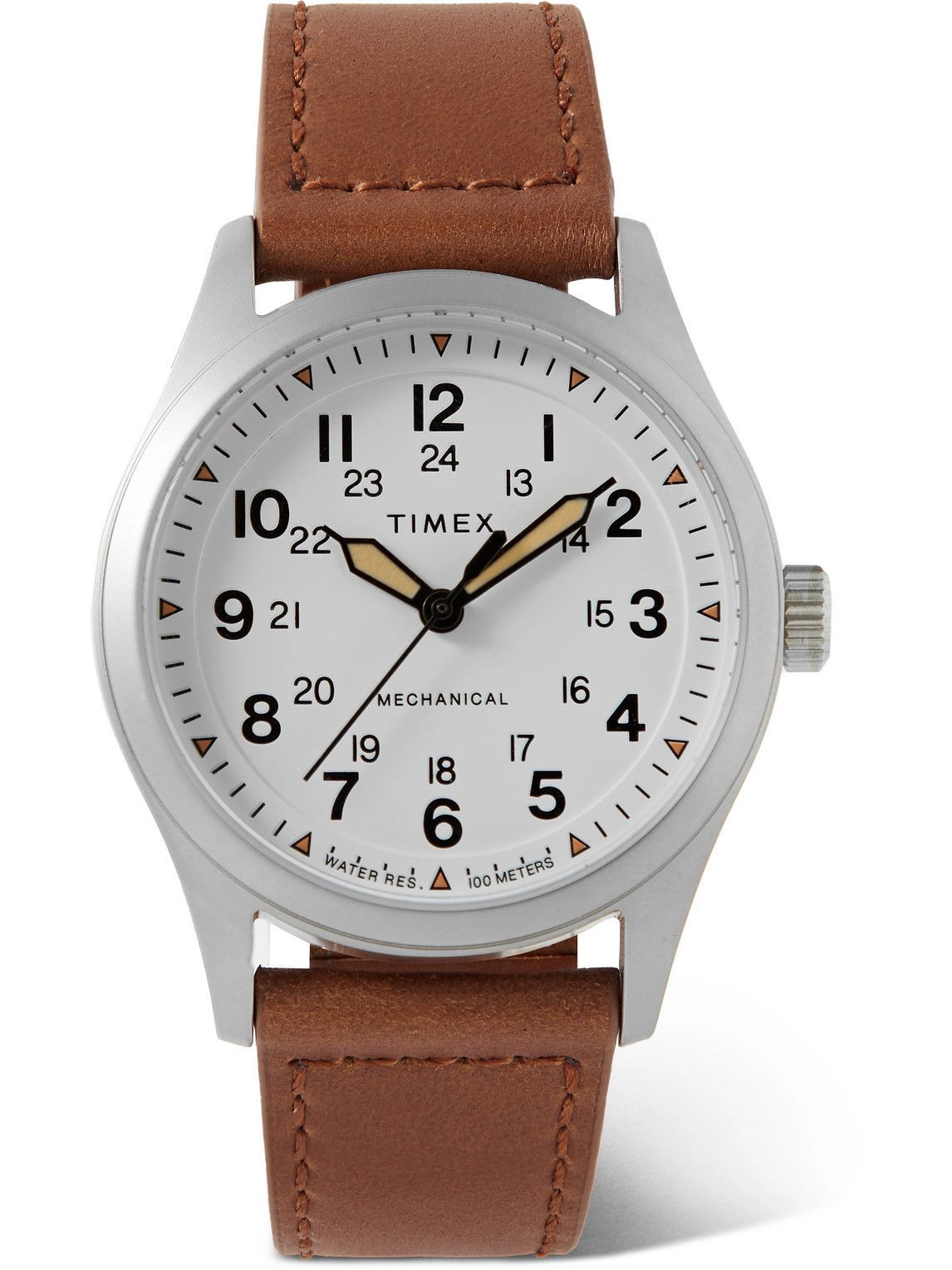 Photo: Timex - Expedition North Hand-Wound Stainless Steel and Leather Watch