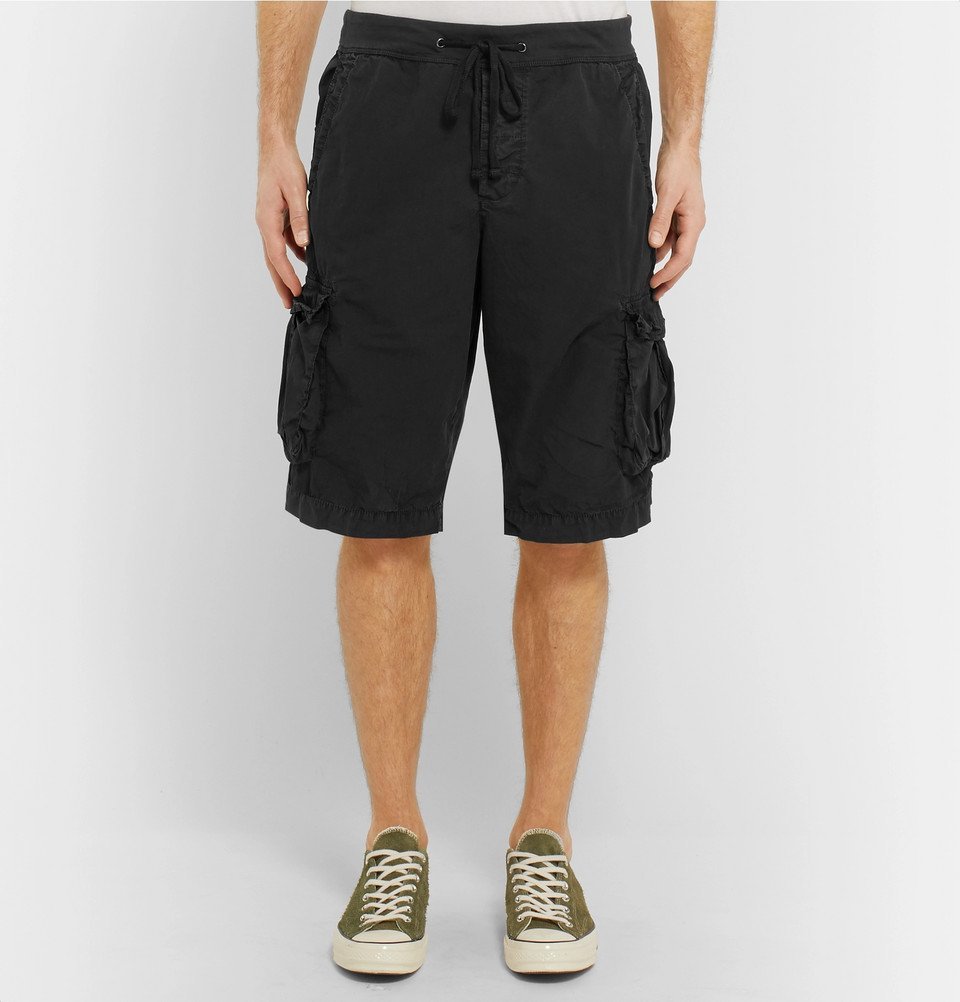 Stretch-Cotton Drawstring Cargo Shorts 