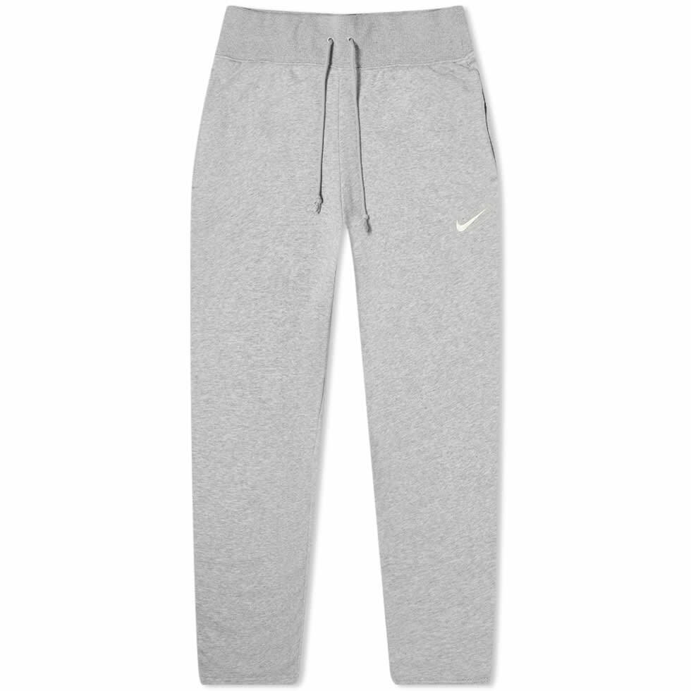 Nike Women's Phoenix Fleece Curve Pant in Dark Grey Heather/Sail Nike