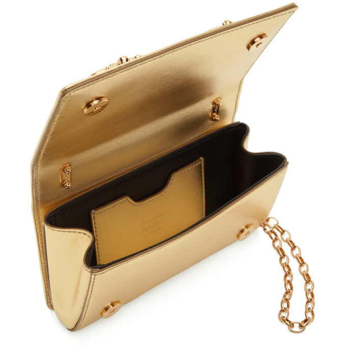 Dolce and Gabbana Gold DG Girls Phone Bag Dolce & Gabbana