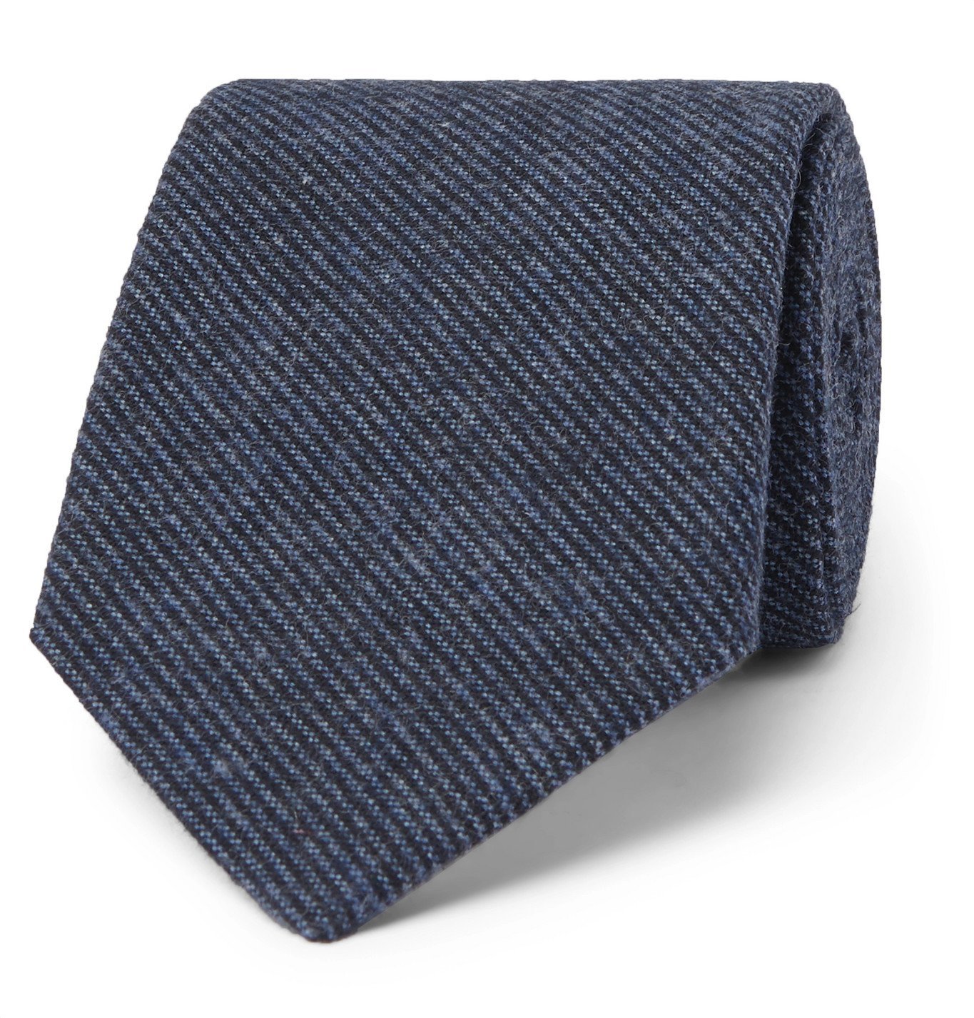 Oliver Spencer - 8cm Striped Cotton Tie - Blue