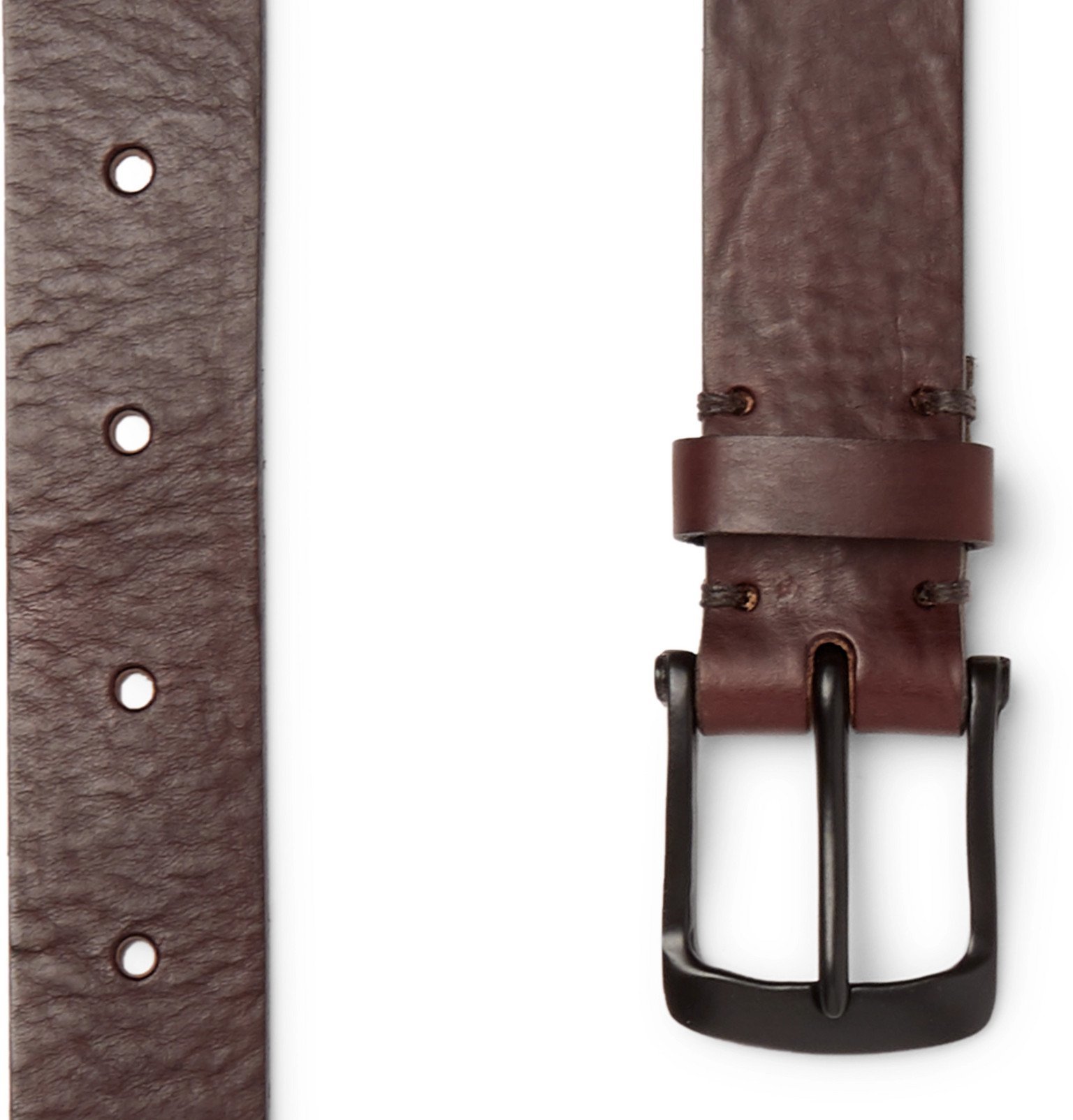 Oliver Spencer - 3cm Chocolate Barrow Leather Belt - Brown