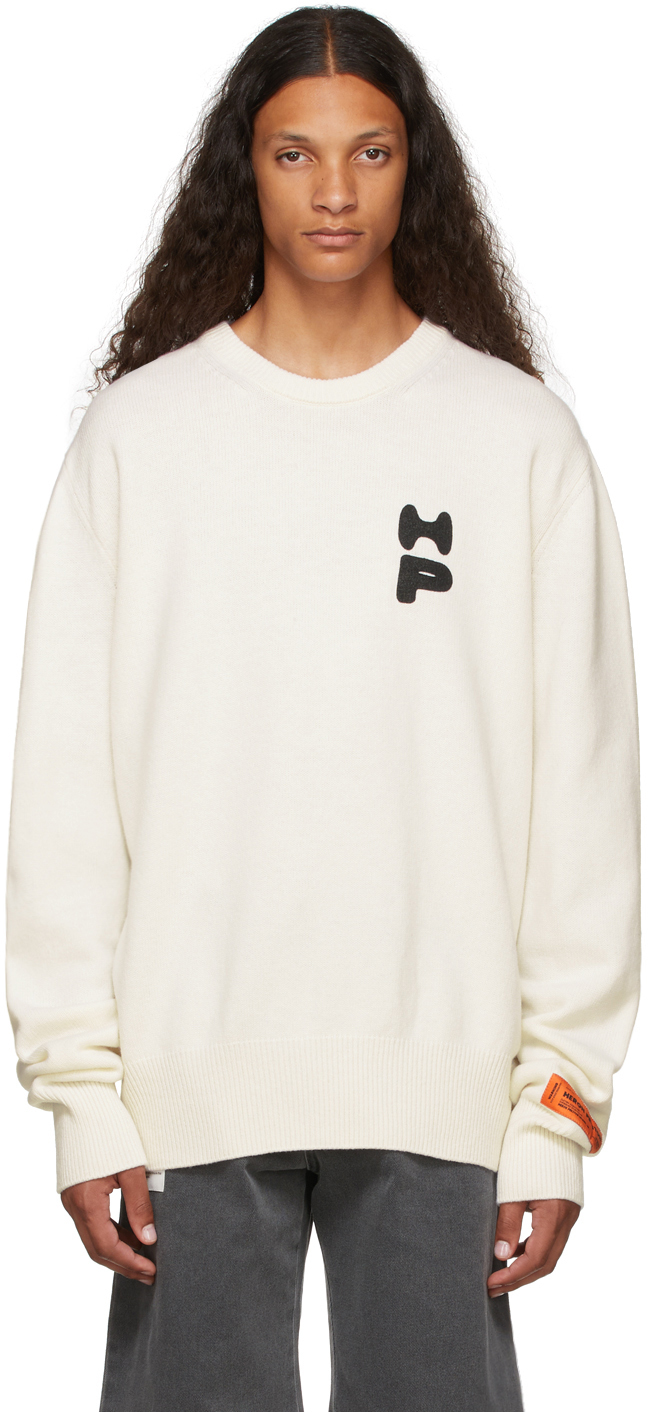 Heron Preston White Light Knit Sweater 