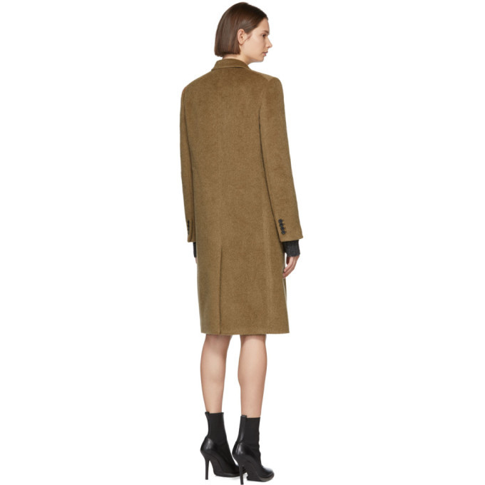 Jil Sander Navy Brown Wool and Mohair Overcoat Jil Sander Navy