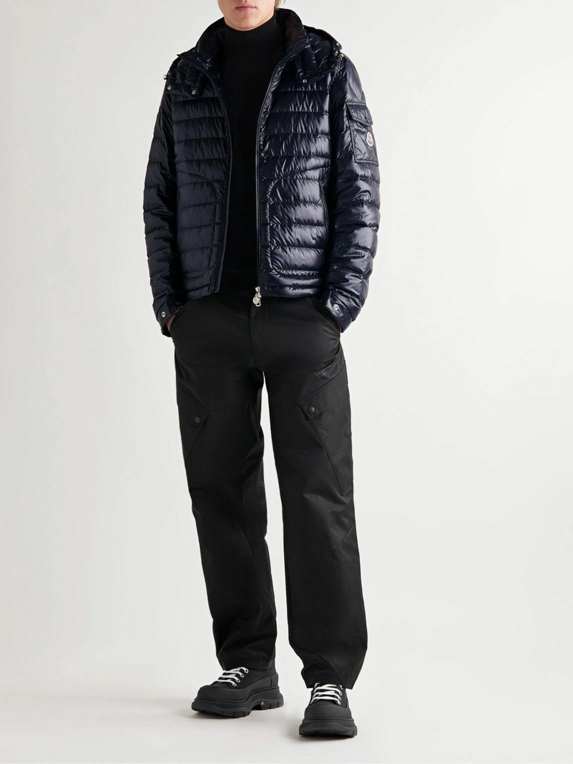 Moncler - Lauros Hooded Quilted Shell Down Jacket - Blue Moncler