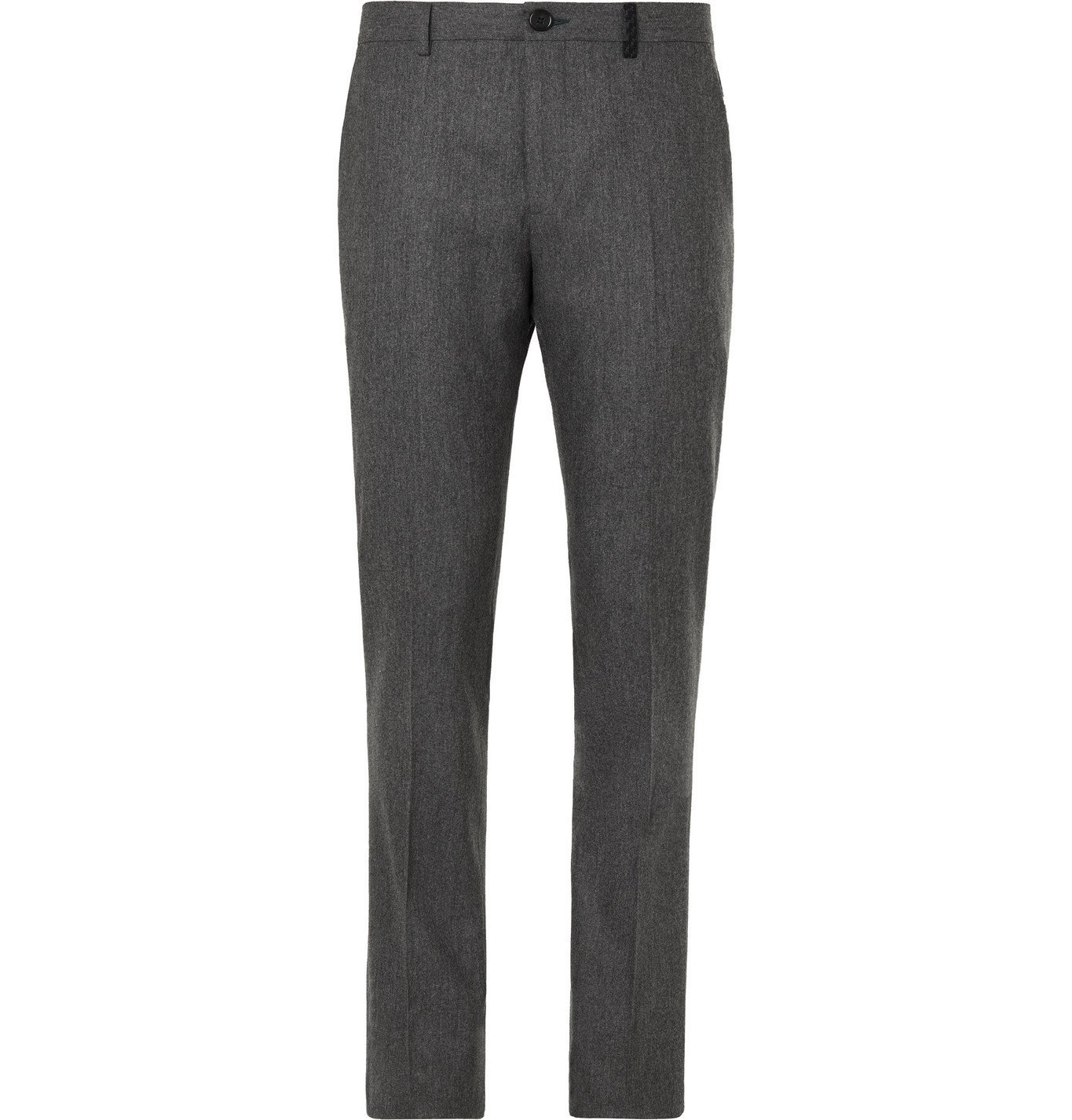 slim wool flannel suit trouser