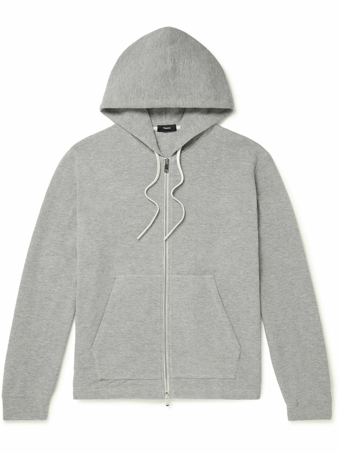 Theory - Allons Cotton-Terry Zip-Up Hoodie - Gray Theory