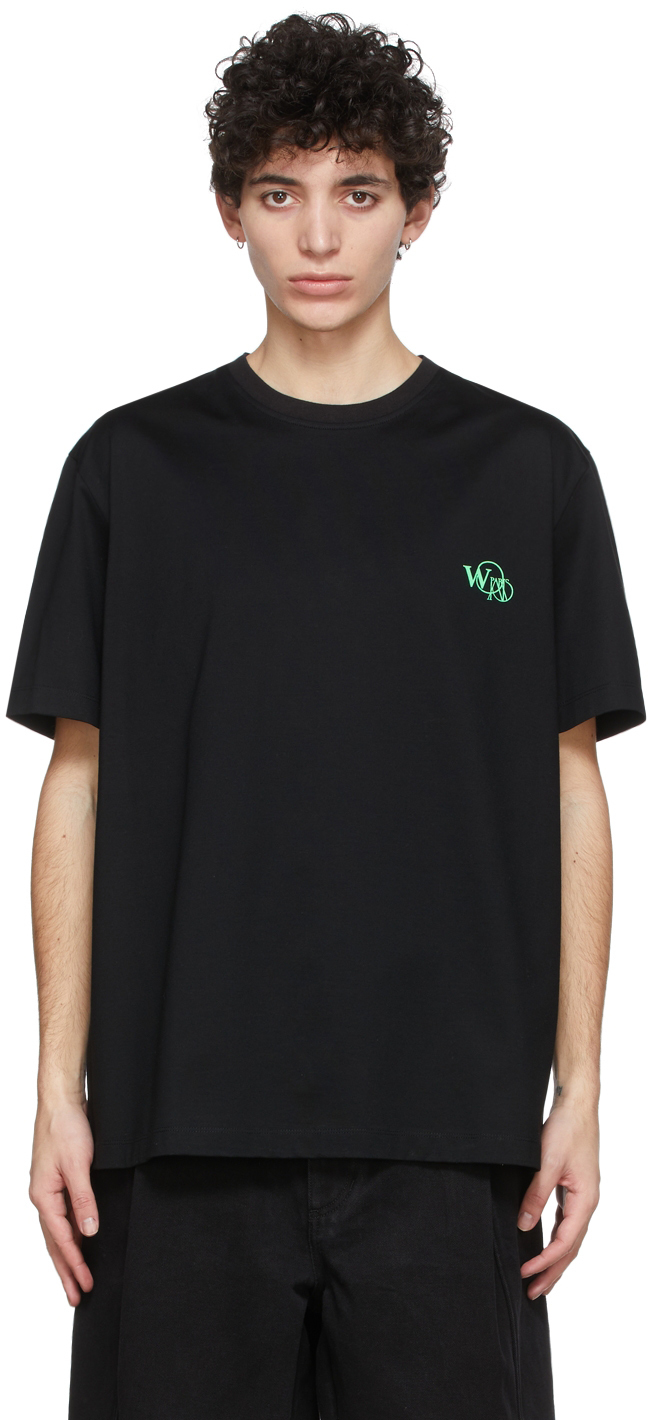 Wooyoungmi Black Glow-In-The-Dark Logo T-Shirt Wooyoungmi