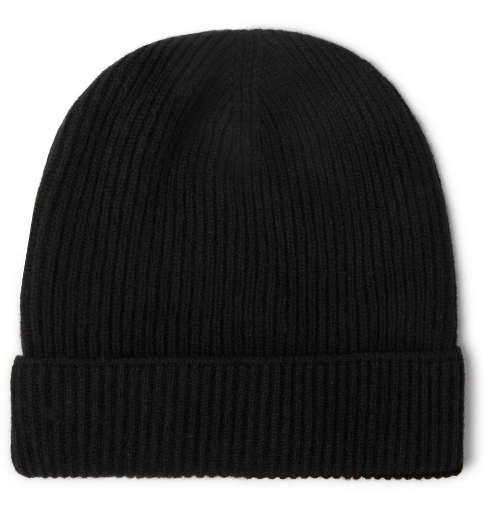 TOM FORD - Ribbed Cashmere Beanie - Black TOM FORD