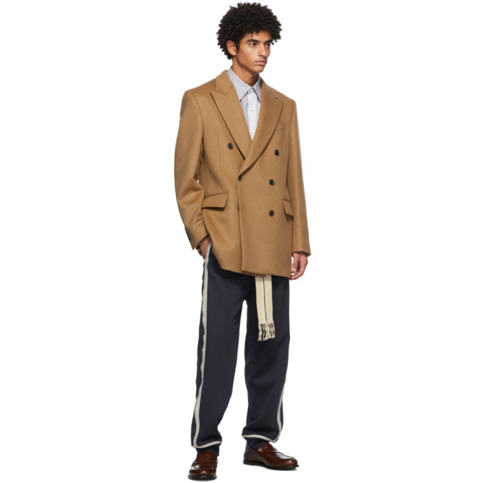 Loewe Tan Wool and Cashmere Double-Breasted Blazer Loewe