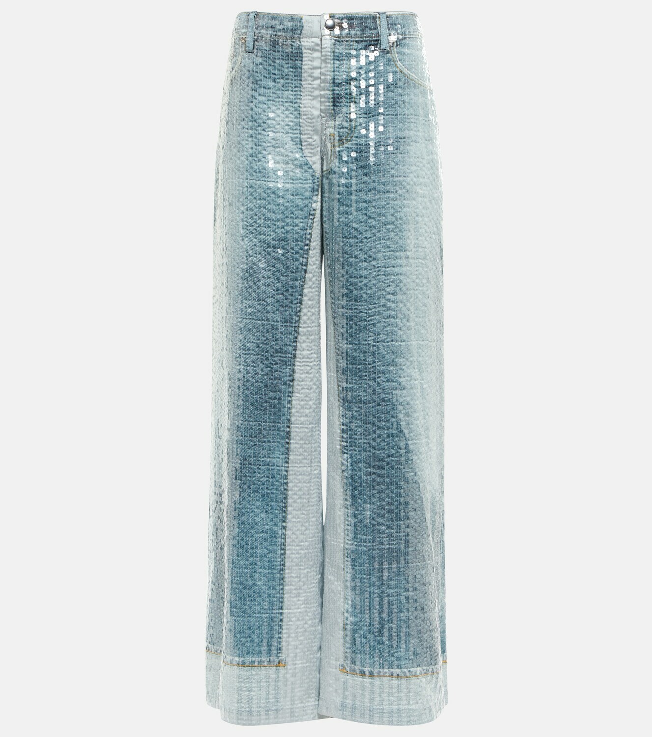 Jean Paul Gaultier - Trompe-l'œil sequined high-rise pants Jean Paul ...