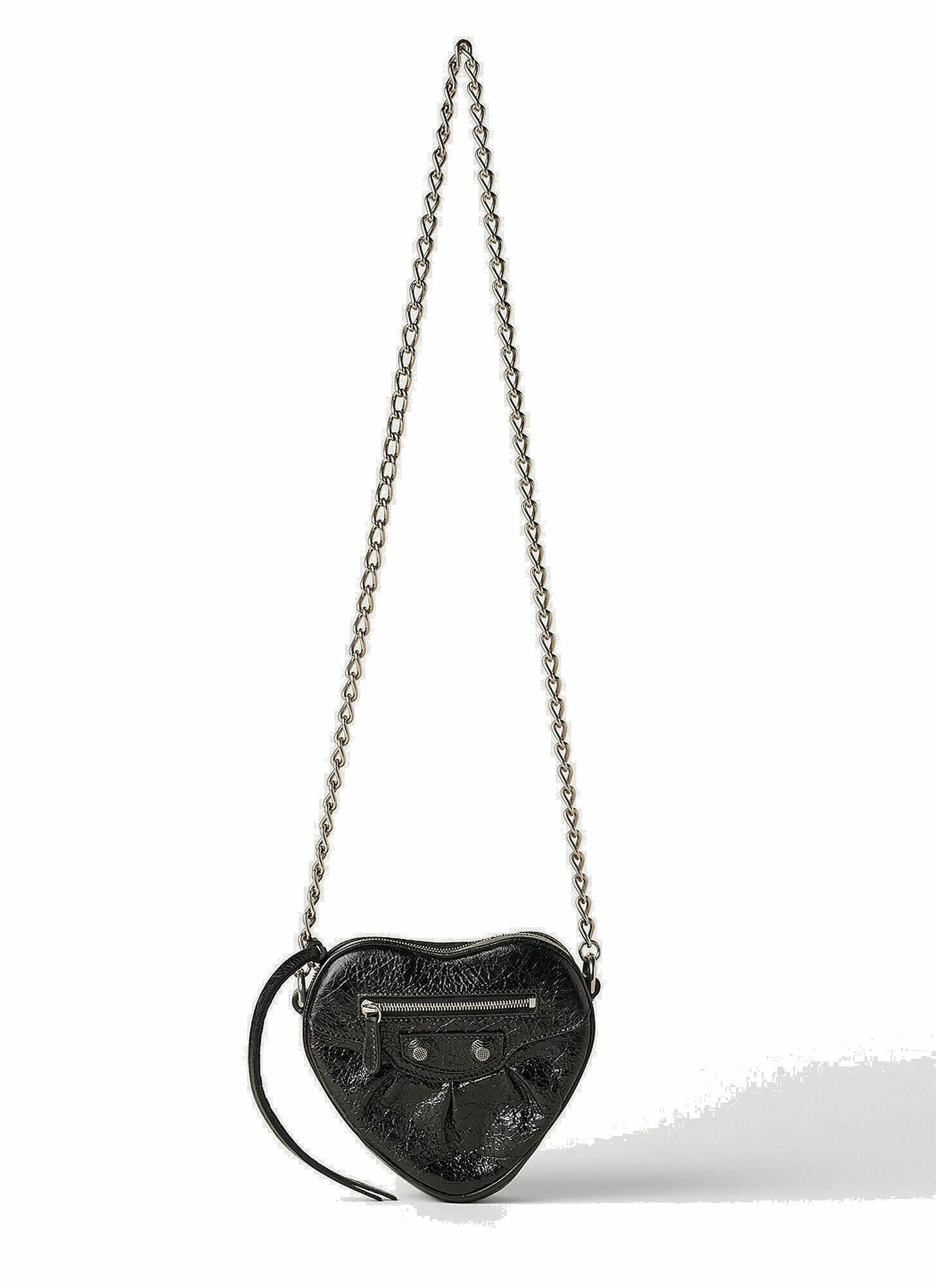Balenciaga - Cagole Heart Shoulder Bag in Black Balenciaga