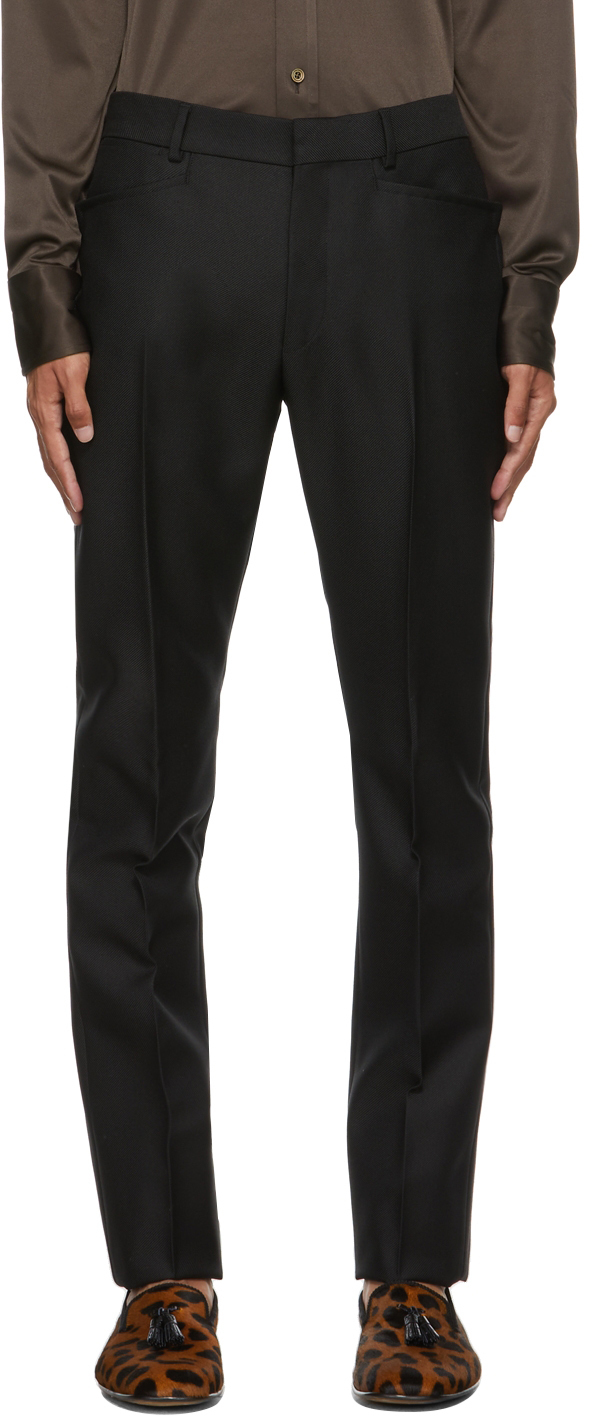 TOM FORD Black Active Shetland Trousers TOM FORD