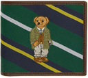Polo Ralph Lauren Green & Brown Embroidered Polo Bear Wallet