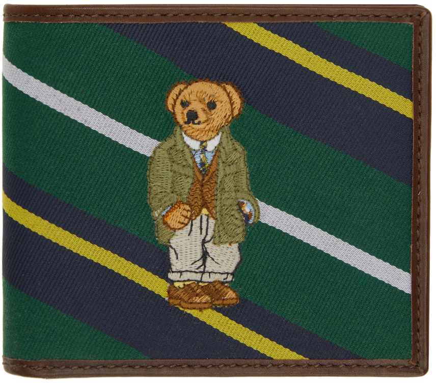 Photo: Polo Ralph Lauren Green & Brown Embroidered Polo Bear Wallet