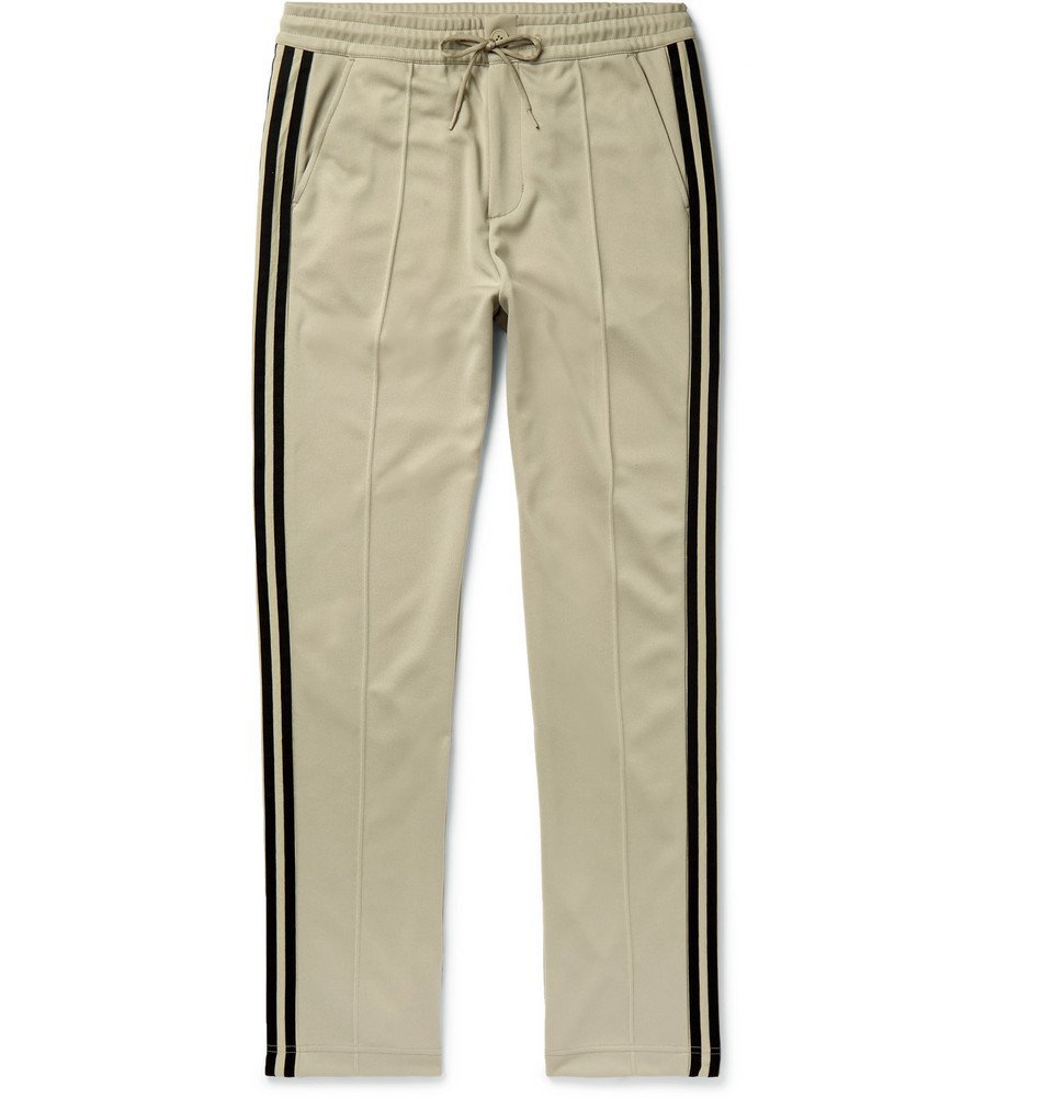 Y-3 - Slim-Fit Striped Tech-Jersey Track Pants - Beige Y-3