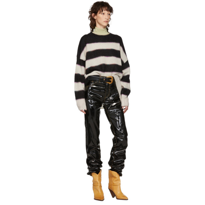 Isabel Marant Etoile Black and White Mohair Reece Sweater