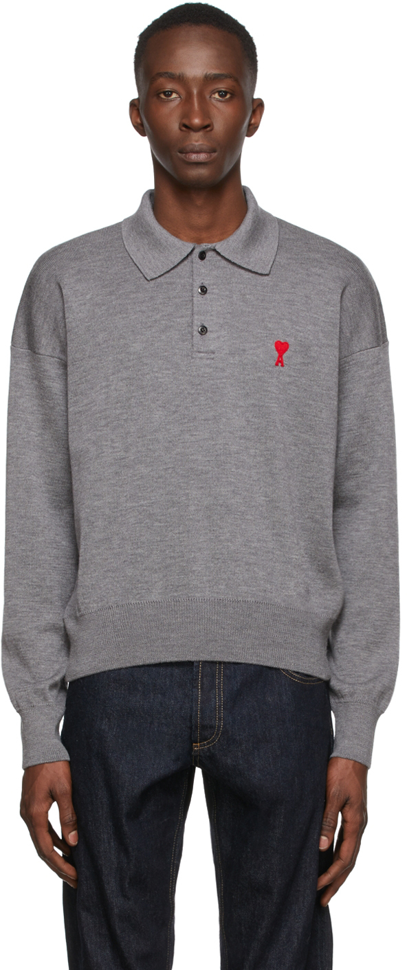 ami long sleeve polo