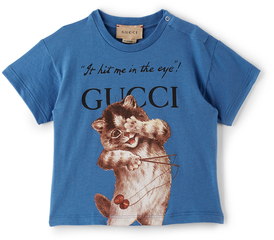 Gucci Baby Blue Cat Print TShirt Gucci