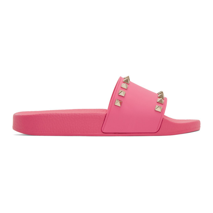 pink valentino slides