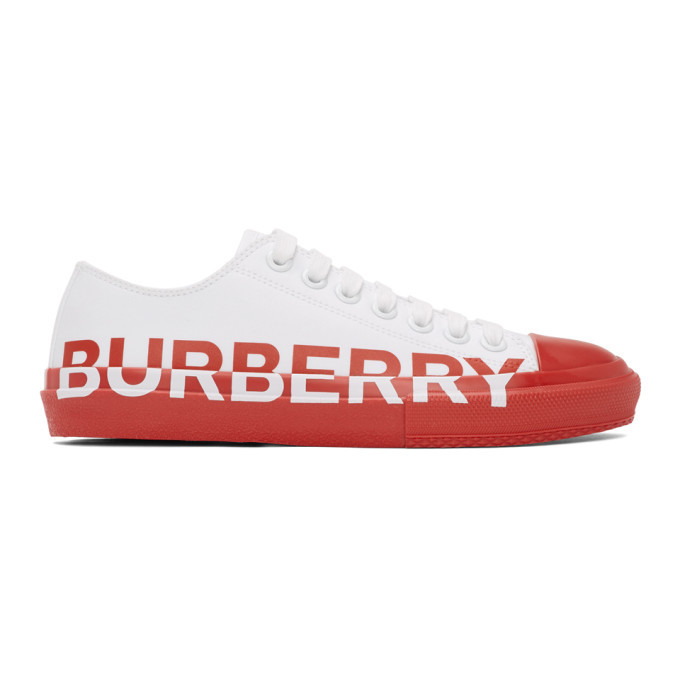 White Larkhall M Logo Sneakers Burberry