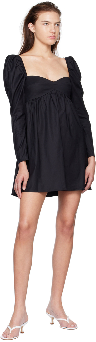 Reformation Black Kenzie Mini Dress