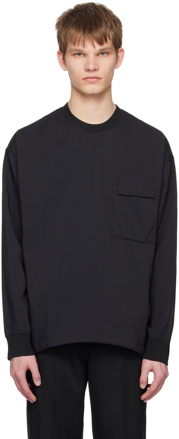 Solid Homme Black Flap Pocket Sweatshirt Solid Homme