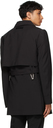 1017 ALYX 9SM Black Double-Breasted Trench Coat Blazer