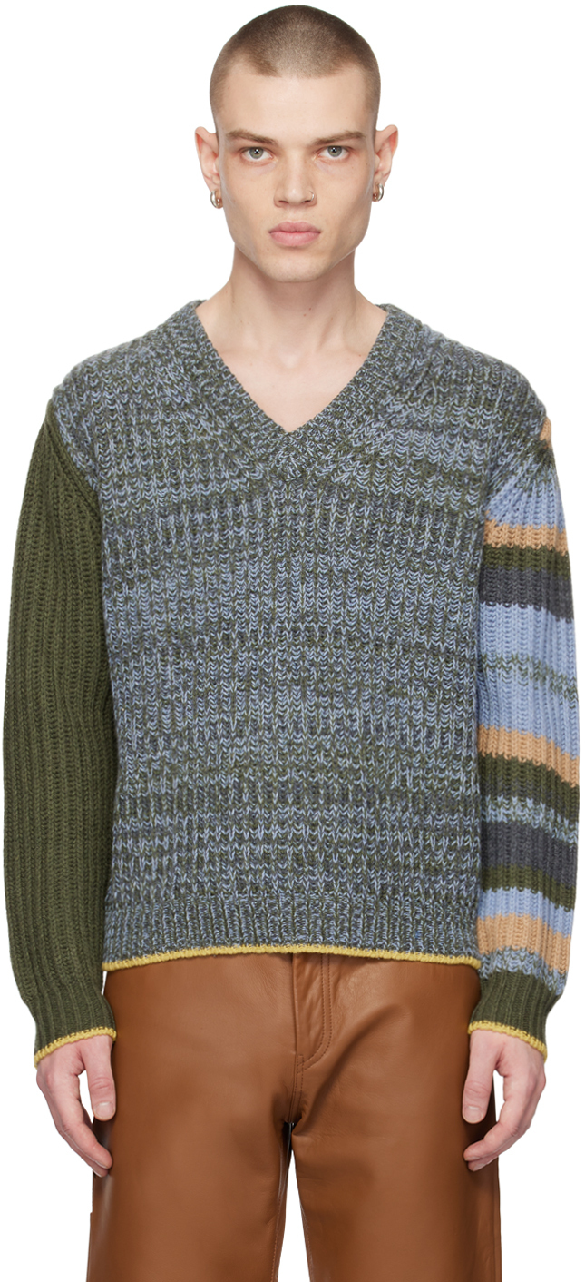 ALTU Green Striped Sweater Altuzarra